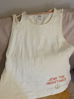 Star Wars Cream Tank with Orange 'Join The Resistance' Graphic